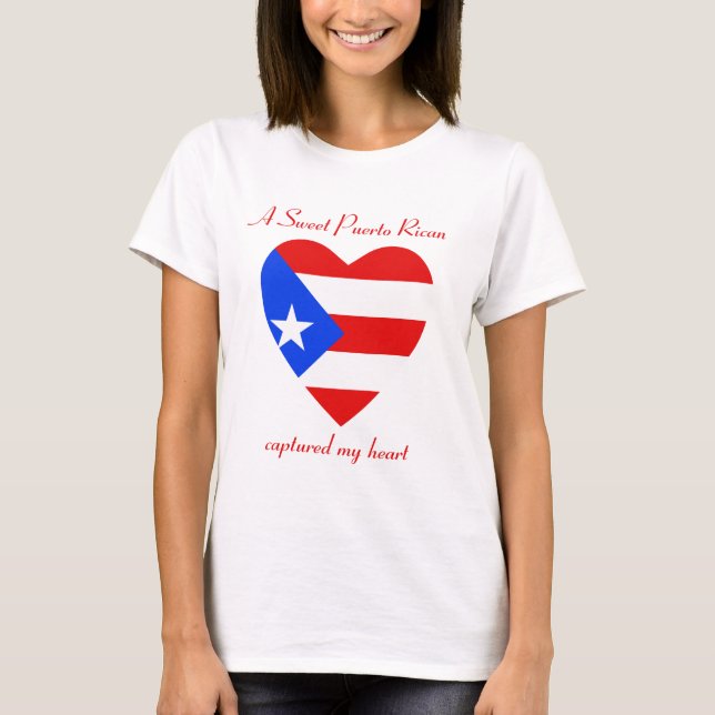 T-shirt do querido da bandeira de Puerto Rico (Frente)
