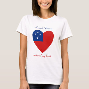 T-shirt do querido da bandeira de Samoa