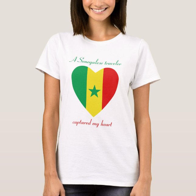 T-shirt do querido da bandeira de Senegal (Frente)
