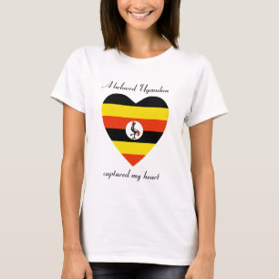 T-shirt do querido da bandeira de Uganda