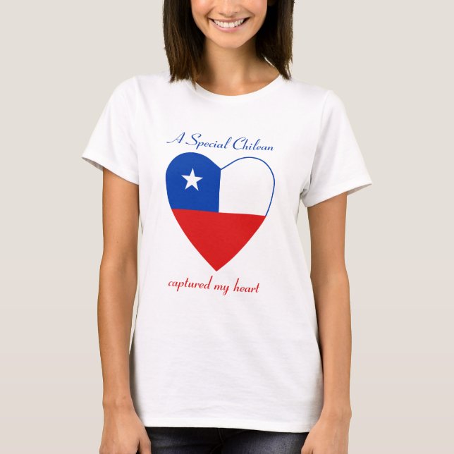 T-shirt do querido da bandeira do Chile (Frente)