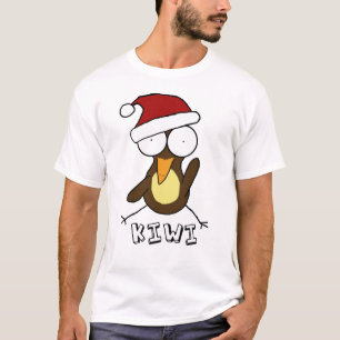 T-shirt do quivi do papai noel de Brown