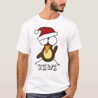 T-shirt do quivi do papai noel de Brown