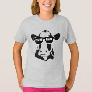 T-shirt do Raglan da leiteria da legenda