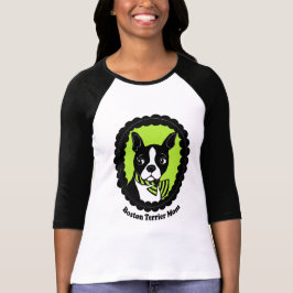 T-shirt do Raglan das senhoras da mamã de Boston