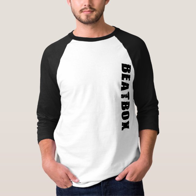 T-shirt do Raglan de Beatbox (Frente)