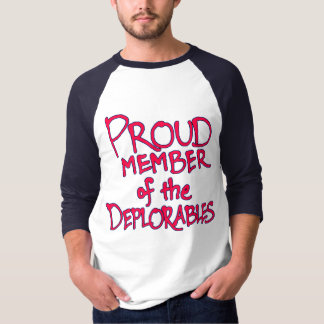 T-shirt do Raglan de Deplorables (rotulação