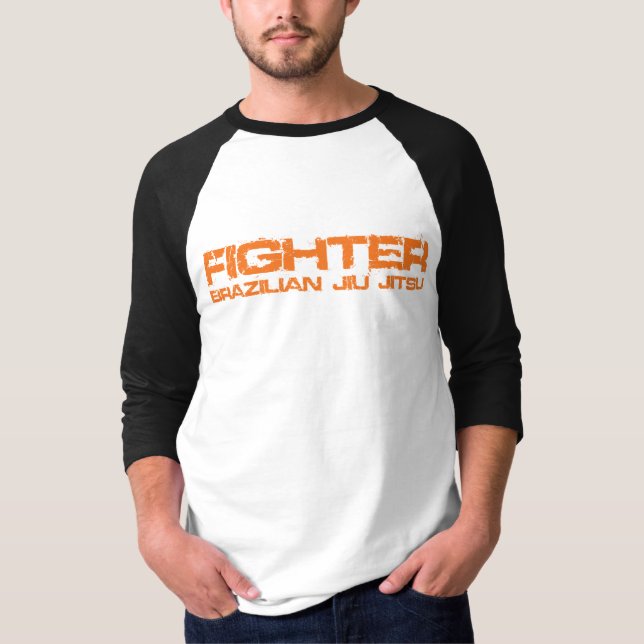 T-shirt do Raglan do lutador de BJJ (Frente)