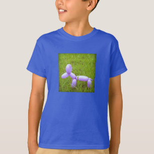 T-shirt do Raglan do miúdo do cão do balão