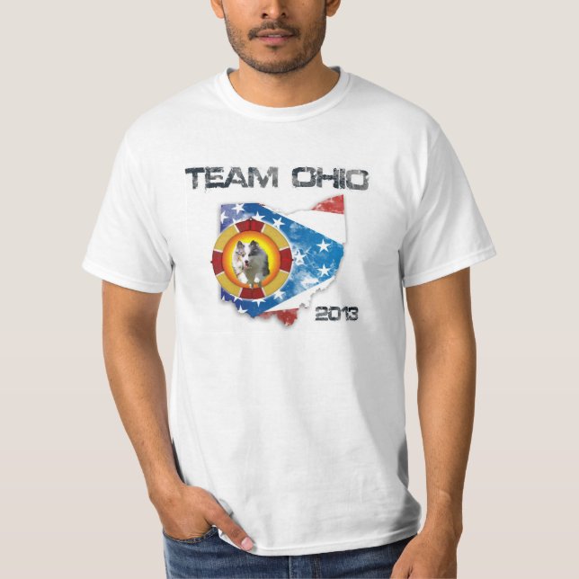 T-shirt do "raio" do Sheepdog de Shetland (Frente)