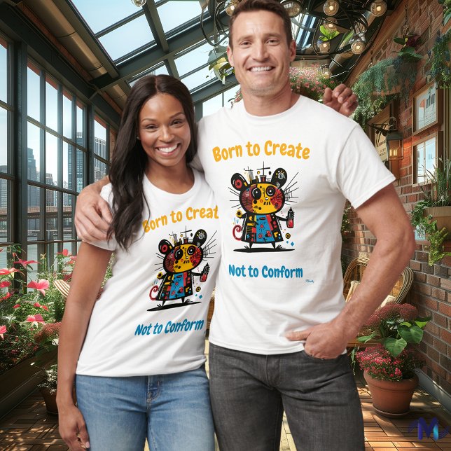 T-Shirt do Rato de Grafite Vibrante abstrato (Criador carregado)