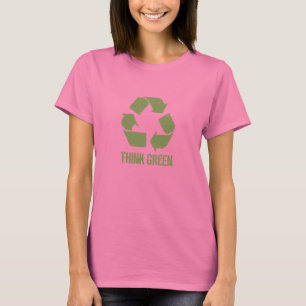 T-shirt do Reciclar do pense verde