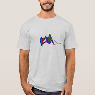 T-shirt do redemoinho da cor de Wakeboard
