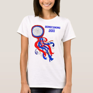 T-shirt do regresso a casa dentro com a mãe branc