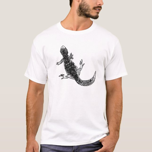 T-shirt do réptil do lagarto de Uromastyx (Frente)