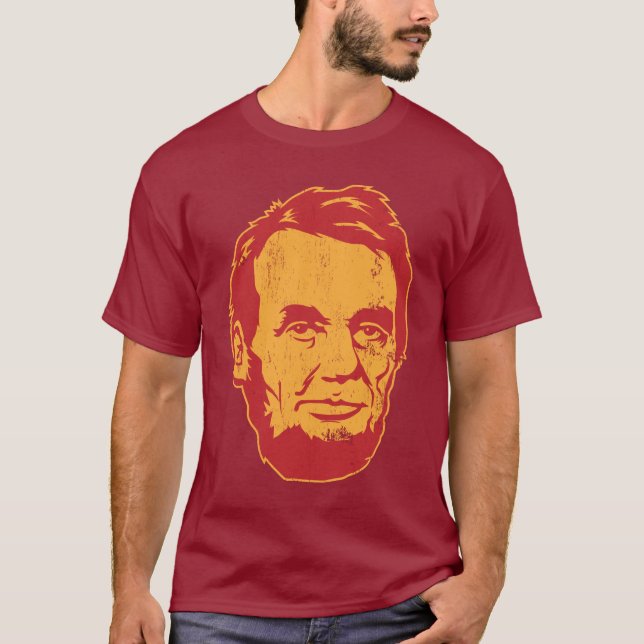 T-shirt do retrato de Abraham Lincoln (Frente)