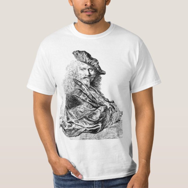 T-shirt do retrato de auto de Rembrandt (Frente)