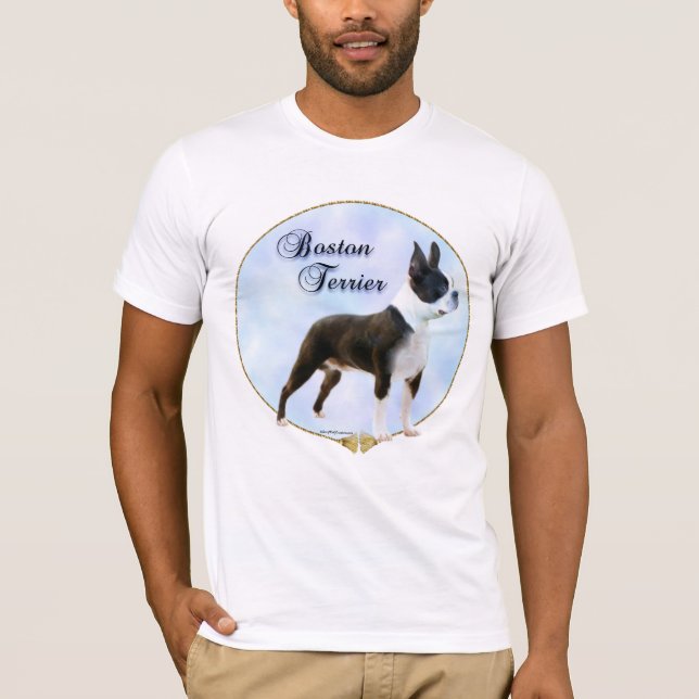 T-shirt do retrato de Boston Terrier (Frente)