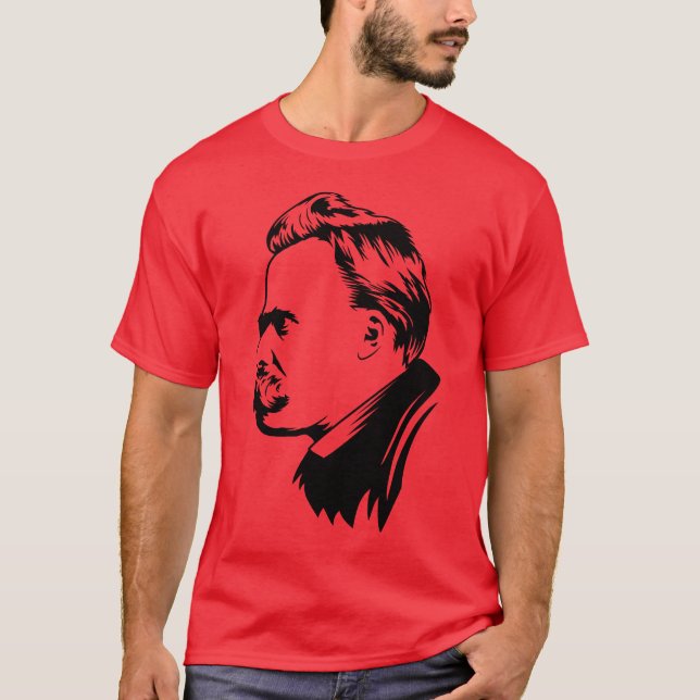 T-shirt do retrato de Frederich Nietzsche (Frente)