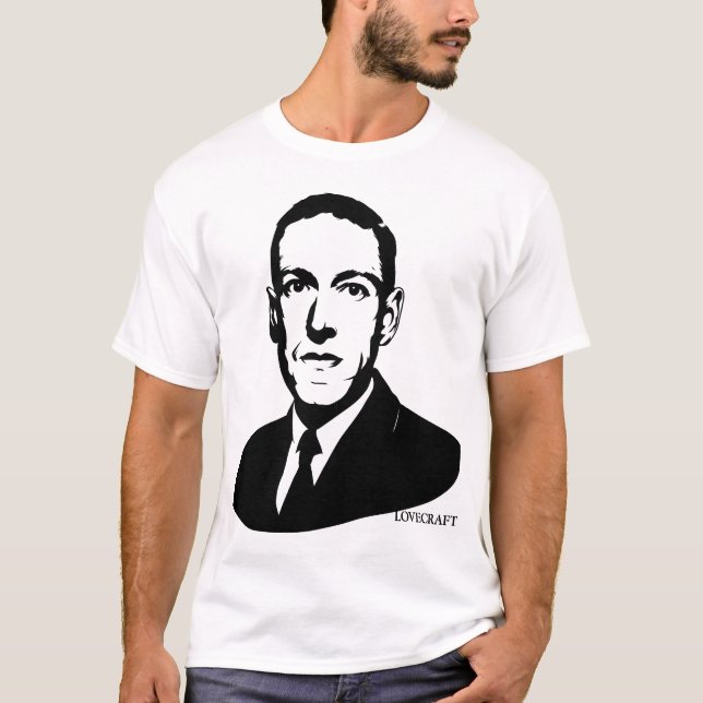 T-shirt do retrato de HP Lovecraft (Frente)