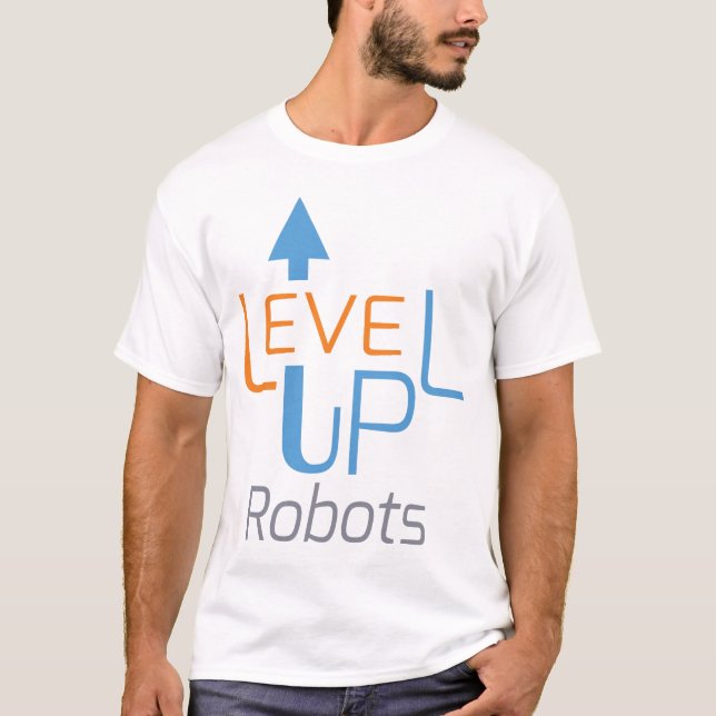 t-shirt do Robots Level Up (Frente)