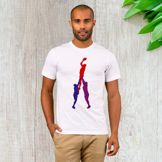 T-Shirt do Rugby Lineout (Criador carregado)