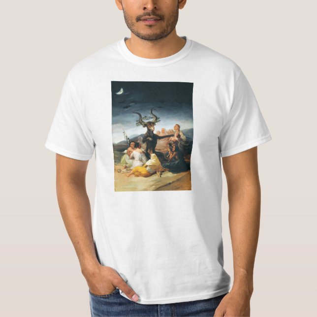 T-shirt do Sabat das bruxas de Goya (Frente)