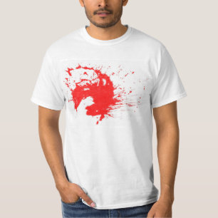T-shirt do sangue-splatter do Dia das Bruxas