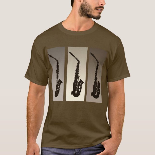 T-shirt do saxofone (Frente)