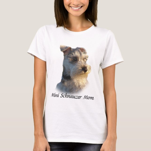 T-shirt do Schnauzer diminuto (Frente)