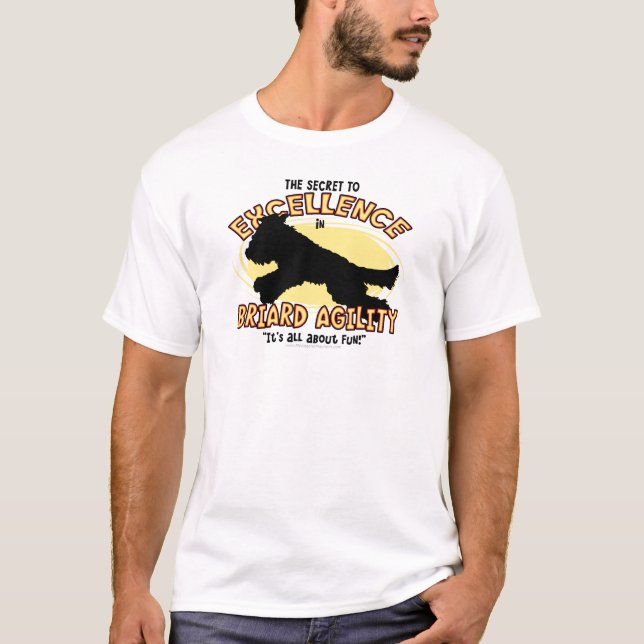 T-shirt do segredo de Briard da agilidade (Frente)