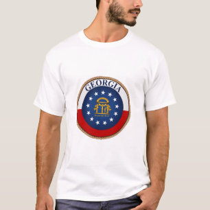 T-shirt do selo da bandeira dos Estados da Geórgi