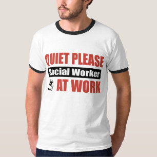 T-shirt Do silêncio assistente social por favor no