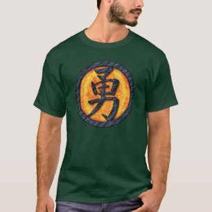T-shirt do símbolo da coragem do Kanji