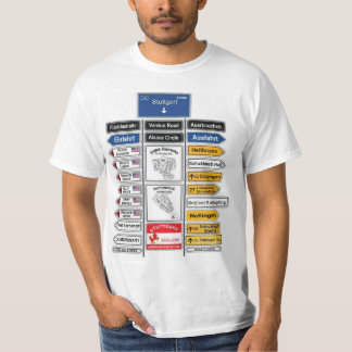 T-shirt do sinal da área de Estugarda