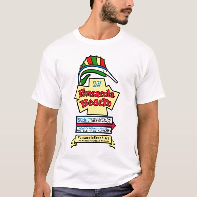 T-shirt do sinal da praia de Pensacola (Frente)