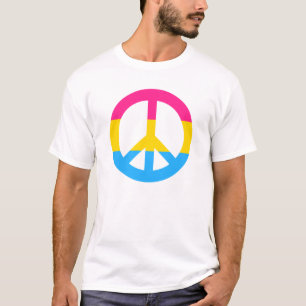 T-shirt do sinal de paz da bandeira de