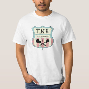 T-shirt do sinal de rua de TNR (espuma, creme &