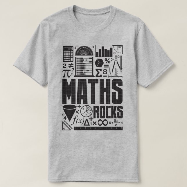 T-shirt do slogan do nerd do geek da matemática (Frente do Design)