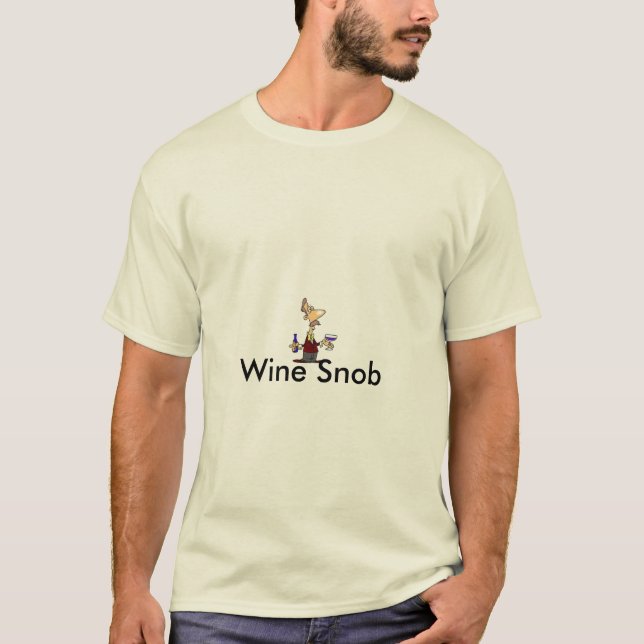 T-shirt do snobe do vinho (Frente)