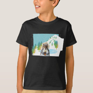 T-shirt do Snowboarder do esquilo