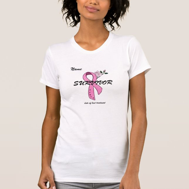 T-shirt do SOBREVIVENTE do cancro da mama - (Frente)