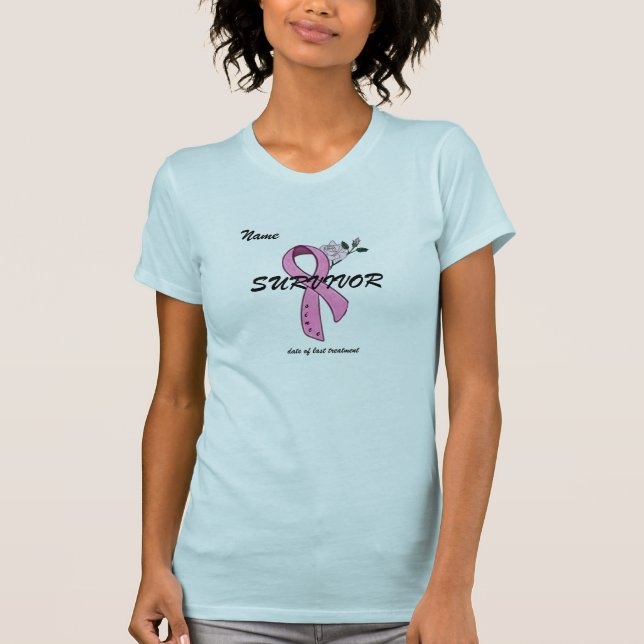 T-shirt do SOBREVIVENTE do cancro da mama - (Frente)