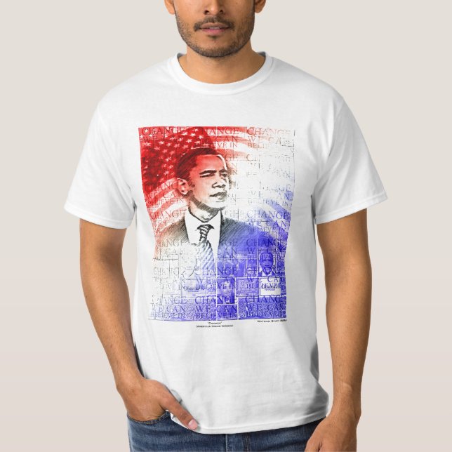 T-shirt do sonho americano de Obama (Frente)