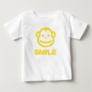 T-shirt do sorriso do bebê com macaco insolente