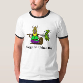 T-shirt do St. Urho com gafanhoto Stabbed