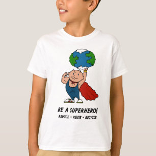 T-shirt do super-herói do Dia da Terra