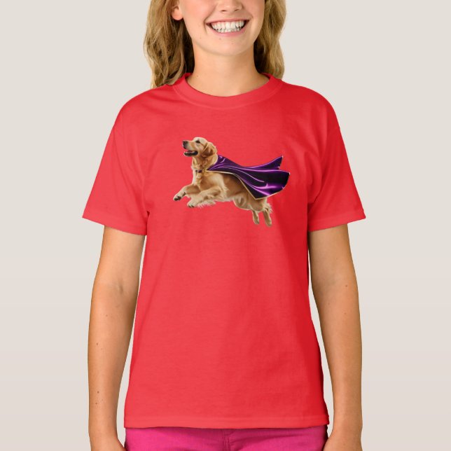 T-Shirt do Super Herói ouro (Frente)
