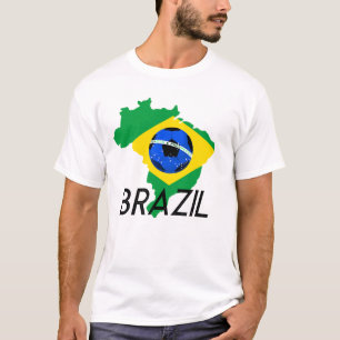 T-shirt do suporte da equipe de futebol de Brasil