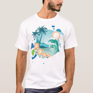 T-shirt do surf da ilha